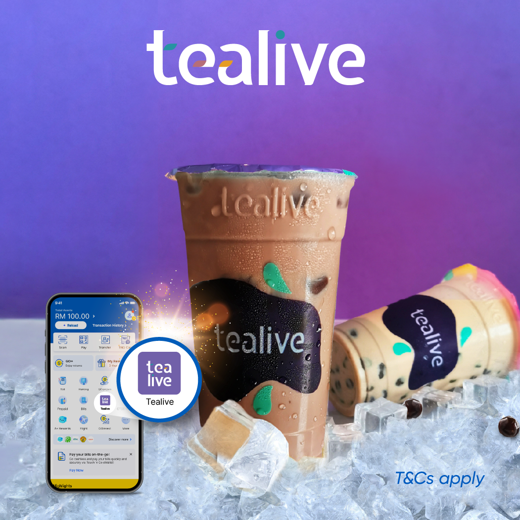 Tealive: 2 Drinks for RM12