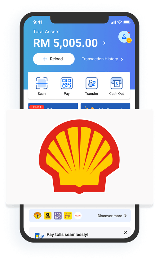 Open your Touch ‘n Go eWallet. Tap on Shell.
