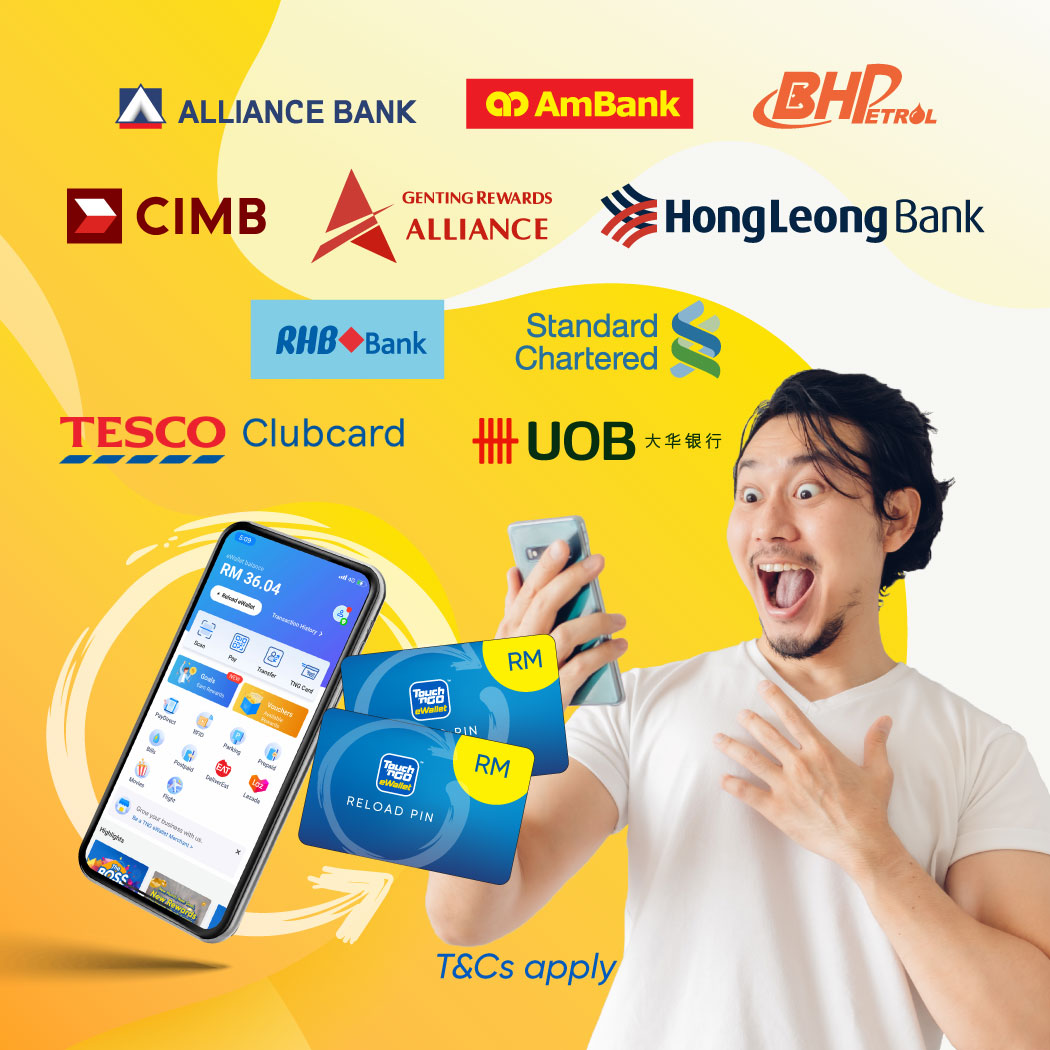 Pin reload ewallet tng free Cara Dapat