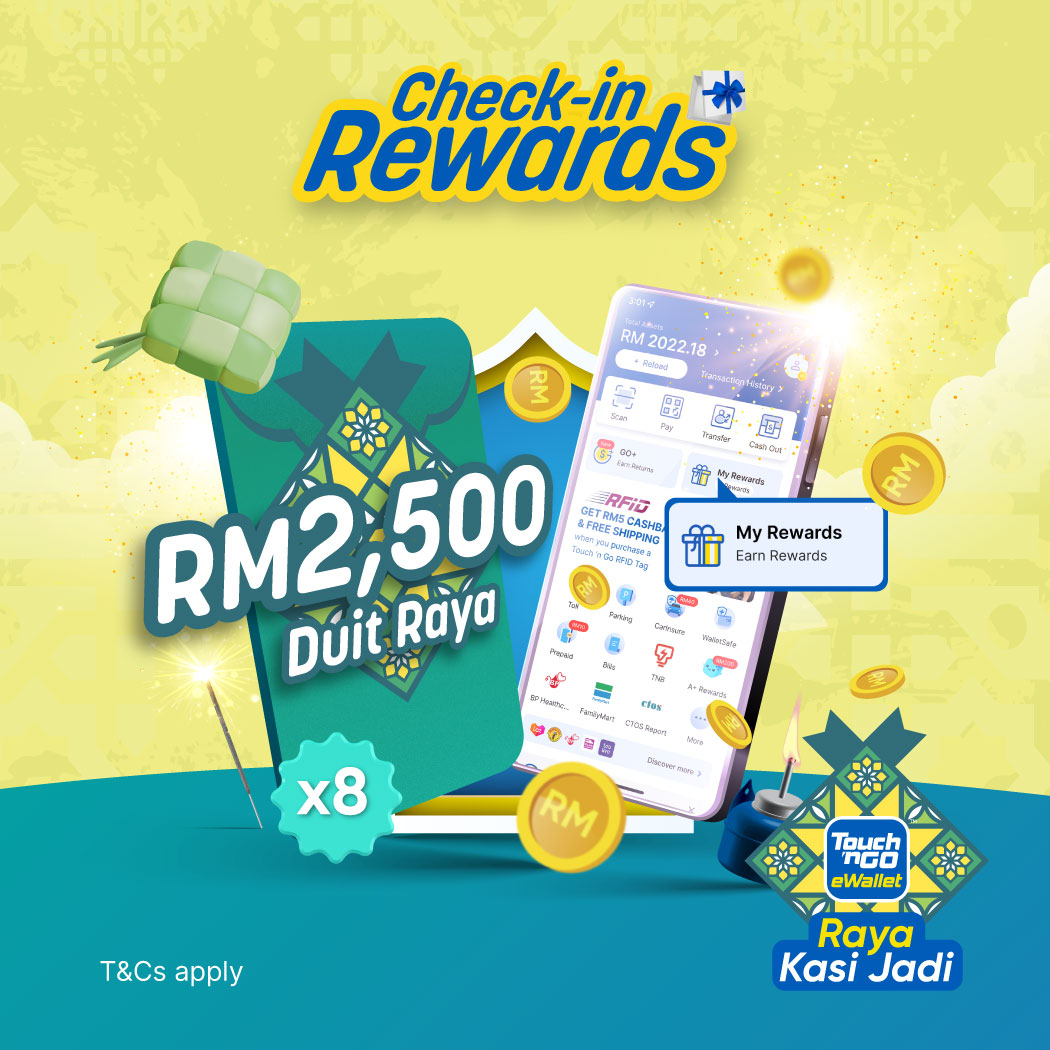 Get RM2,500 Duit Raya or up to RM188 eWallet credit